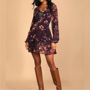 Lulu’s Floral Skater Dress